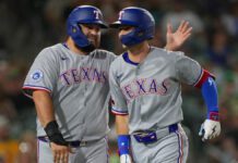 Leiter (7 K) y jonrones impulsan a los diezmados Rangers a la victoria