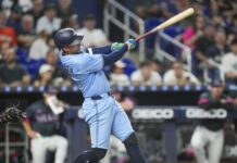 Bichette pega cuatro hits e impulsa la ganadora en la 12ma en Miami