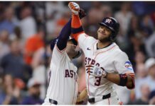 Jonrones de Altuve y Peña devuelven a los Astros al primer lugar del Oeste