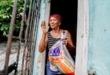 Gran operativo de entrega de kits de raciones crudas en el Distrito Nacional