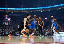Los Thunder pierden el invicto, Mitchell anota 46 puntos y Edwards regresa