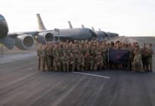 Diez aviones C-17 de la Fuerza Aérea de EE. UU. operan desde el AILA