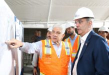 Presidente Abinader realiza visita de supervisión al túnel bajo la Plaza de la Bandera