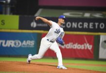 Abreu luce imponente en blanqueada del Licey sobre Gigantes