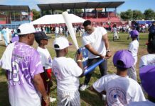 Baní acoge clínica regional de béisbol para niños de 8 a 10 años