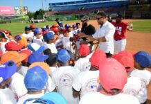 FEDOM, gerencia del equipo dominicano para el Clásico Mundial y MLB realizan cuarta y última clínica de béisbol infantil en Santo Domingo