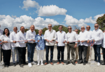 Abinader inaugura la construcción del muro de gaviones y adecuación del río Yuna