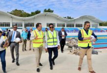 Ministros Kelvin Cruz e Ito Bisonó inspeccionan avances de obras para Juegos Centroamericanos