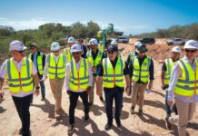 Ministro Paliza recorre construcción del Aeropuerto Internacional Cabo Rojo