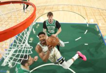 Los Celtics vuelan, Giannis reaparece y expulsan a Trae Young sin haber debutado