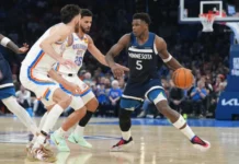 Anthony Edwards perderá de 1 a 2 semanas por inflamación en la rodilla en la NBA