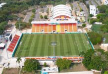 Estadio Cibao FC: Vestido de gala para juego RD y El Salvador