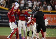 Ketel Marte deja en el terreno a los Bravos con doble de oro en la 10ma
