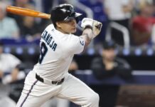 Owen Caissie lidera ataque de Marlins en paliza sobre Rojos