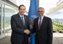 Víctor Atallah aborda agenda con Tedros Ghebreyesus previo a asumir presidencia de la Asamblea Mundial de la Salud