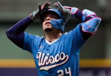Brewers vencen a los Dodgers con jonrón de tres carreras de William Contreras