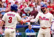 Schwarber conecta jonrón (DOS) por 4to juego seguido; Sánchez gana