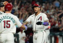 Marte sigue en fuego y los D-backs sacan las escobas ante los Gigantes