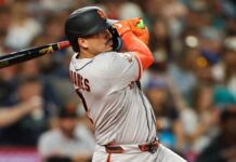 Adames pega 7mo grand slam de su carrera y Roupp lanza 7 para Gigantes, que ganan a Mariners