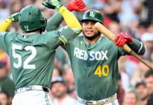 Red Sox extienden racha de victorias al vencer a los Rays, Caminero la saca
