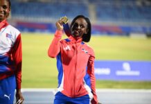 Liranyi Alonso da el oro a Dominicana en los 100 metros con nuevo récord