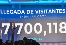 Más de 7,7 millones de visitantes llegan al país hasta julio
