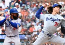 Teóscar pone el poder, Glasnow domina y los Dodgers se llevan la serie en Detroit
