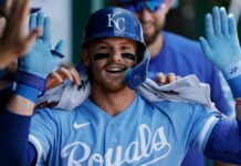 Con Witt al frente del ataque, Reales logran su primera barrida del año en serie de cuatro juegos