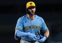 Cerveceros remontan ante Dodgers y se mantienen en la cima de la L.N.